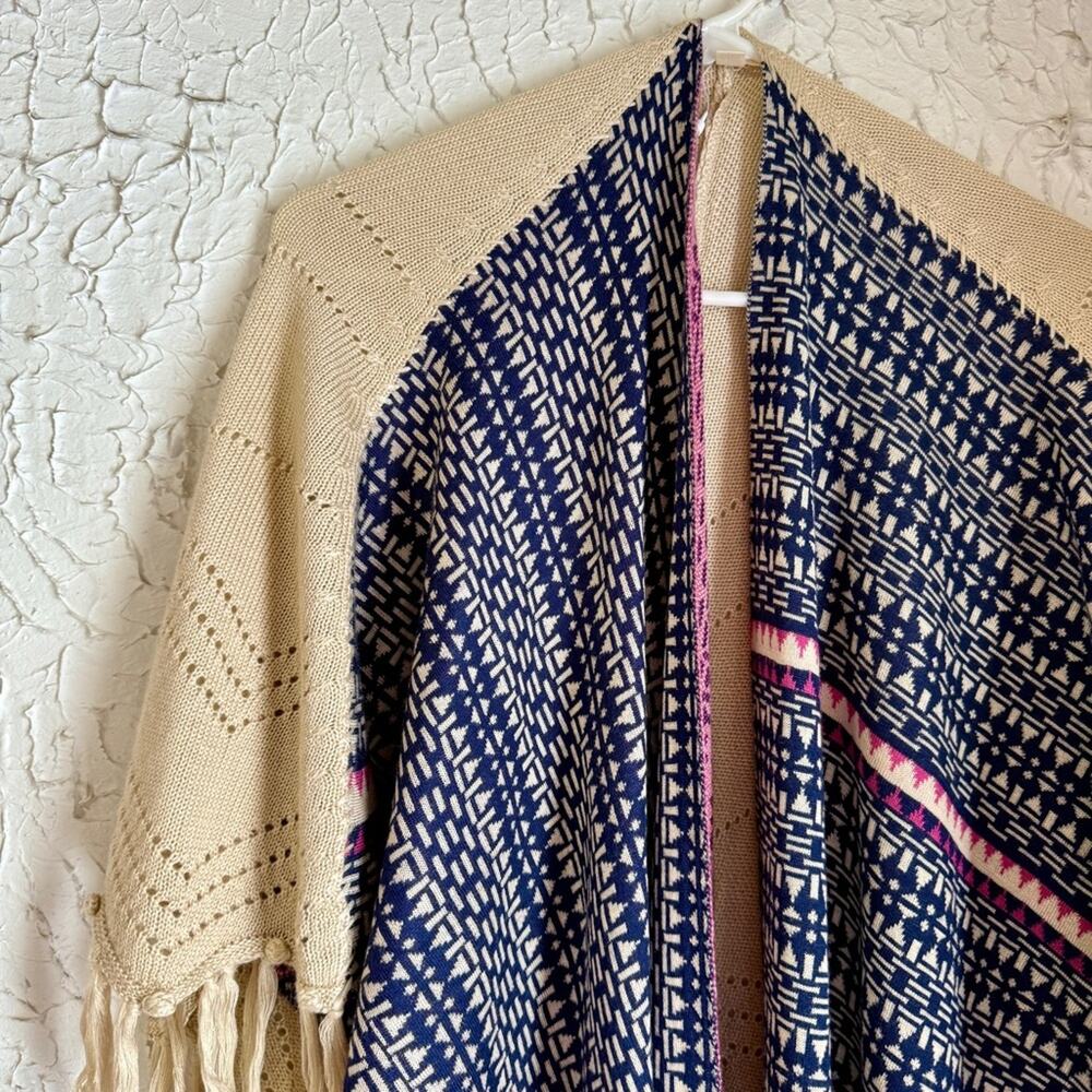 Bohemian Multicolor Woven Shawl - Picture 2 of 9